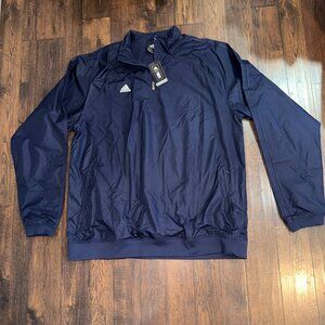 NBA Adidas Men's Windbreaker 3/4 Zip Pullover Training Blue Size 3XT NEW